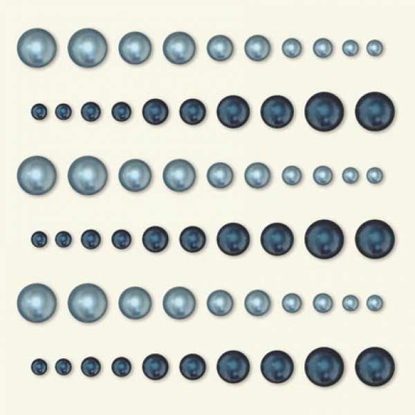 Basic Grey Self-Adhesive Half Pearls Gray/Indigo Basic Grey Self-Adhesive Half Pearls Gray/Indigo